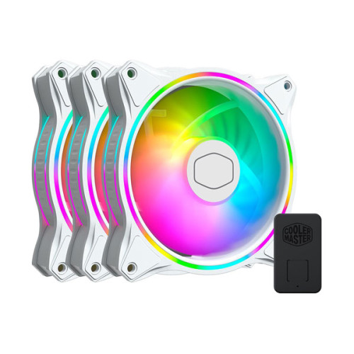 Cooler Master MasterFan MF120 Halo White Edition ARGB Cabinet Fan (Triple Pack)