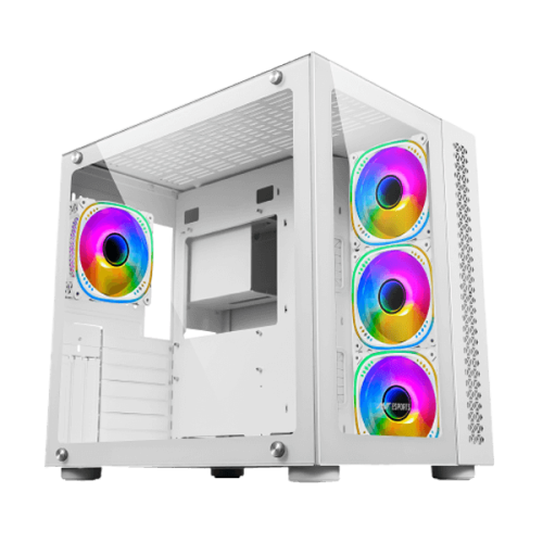 Ant Esports Crystal ARGB (E-ATX) Mid Tower Cabinet (White)