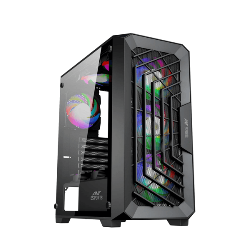 Ant Esports SX5 Auto RGB (ATX) Mid Tower Cabinet (Black)