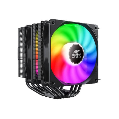 Ant Esports ICE-C621 ARGB 120mm Dual Tower CPU Air Cooler (Black)