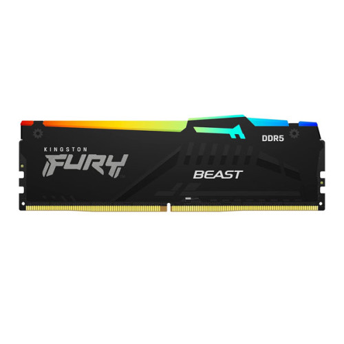 Kingston Fury Beast RGB XMP 16GB (16GBx1) DDR5 6000MHz Desktop RAM (Black)