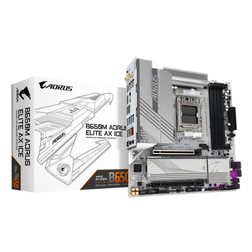 Gigabyte B650M Aorus Elite AX ICE (Wi-Fi) DDR5 Motherboard